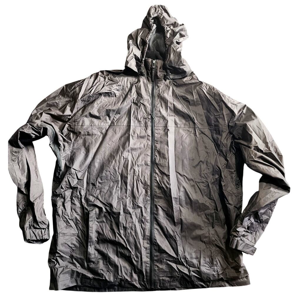 Guide's Choice Black Vented Sides Rain Windbreaker Hooded Jacket Plus Size 3XL